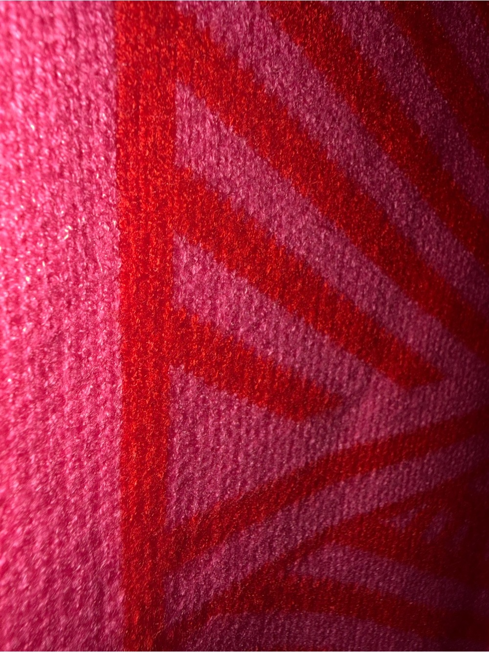 Pink & Red Geometric Crewneck Sweater - Women - Picture 6 of 7